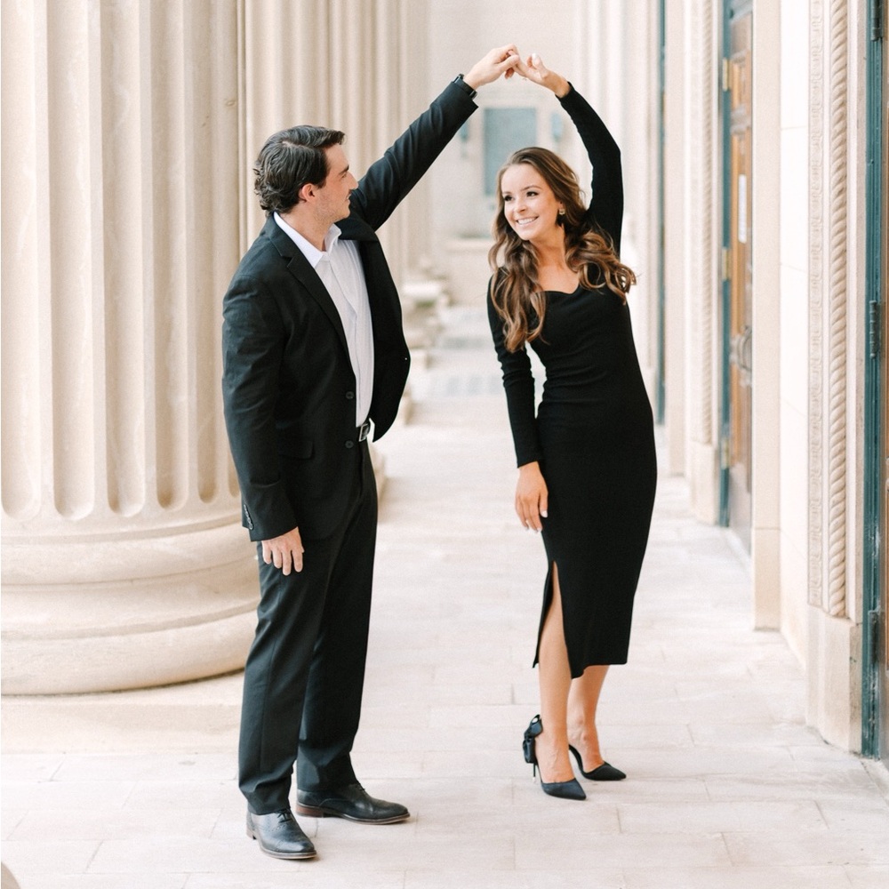 Elegant Black Dress with Side Slit